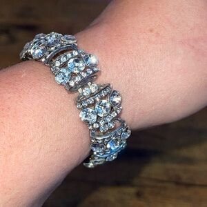 Elegant Silver Crystal Bracelet